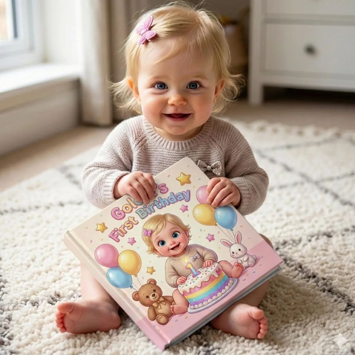 Personalised 1st Birthday Storybook — the cover