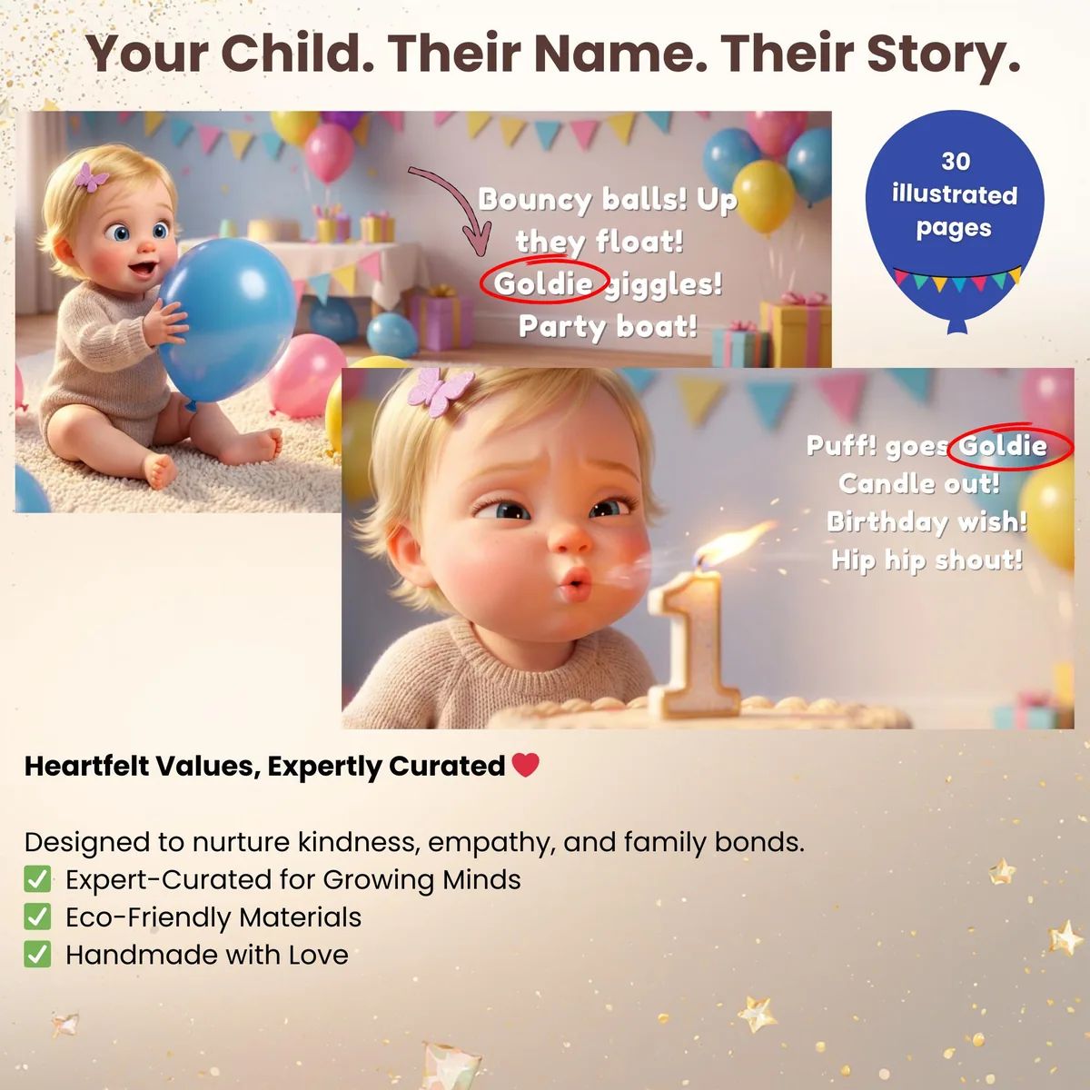 Personalised 1st Birthday Storybook — inside the book, picture 2 of 7