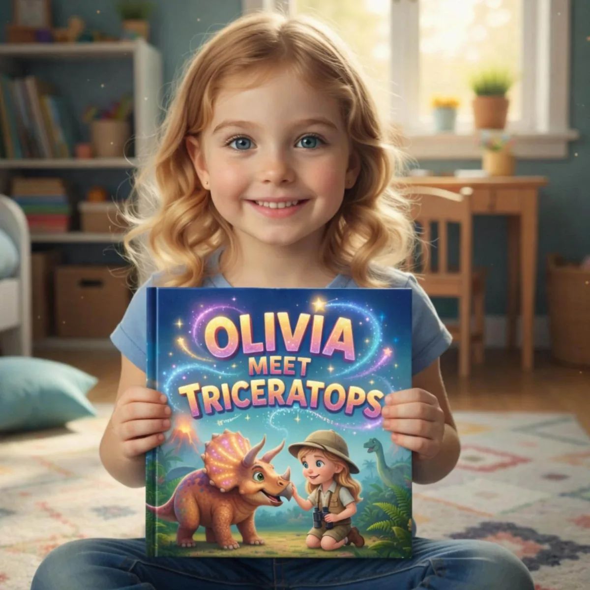 Personalised Dinosaur Storybook — the cover