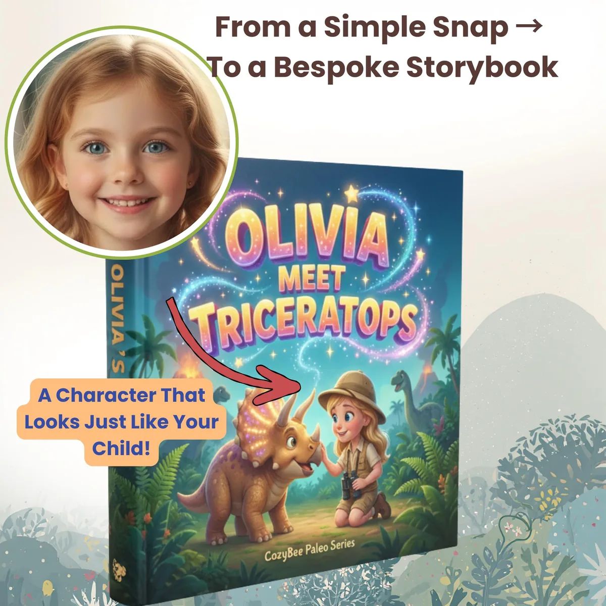 Personalised Dinosaur Storybook — inside the book, picture 1 of 6