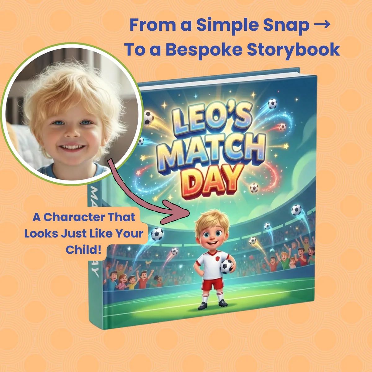 Personalised Kids Football Book — inside the book, picture 1 of 6