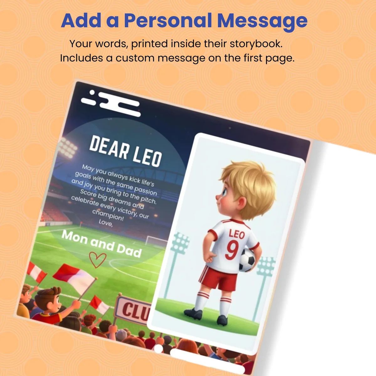 Personalised Kids Football Book — inside the book, picture 4 of 6