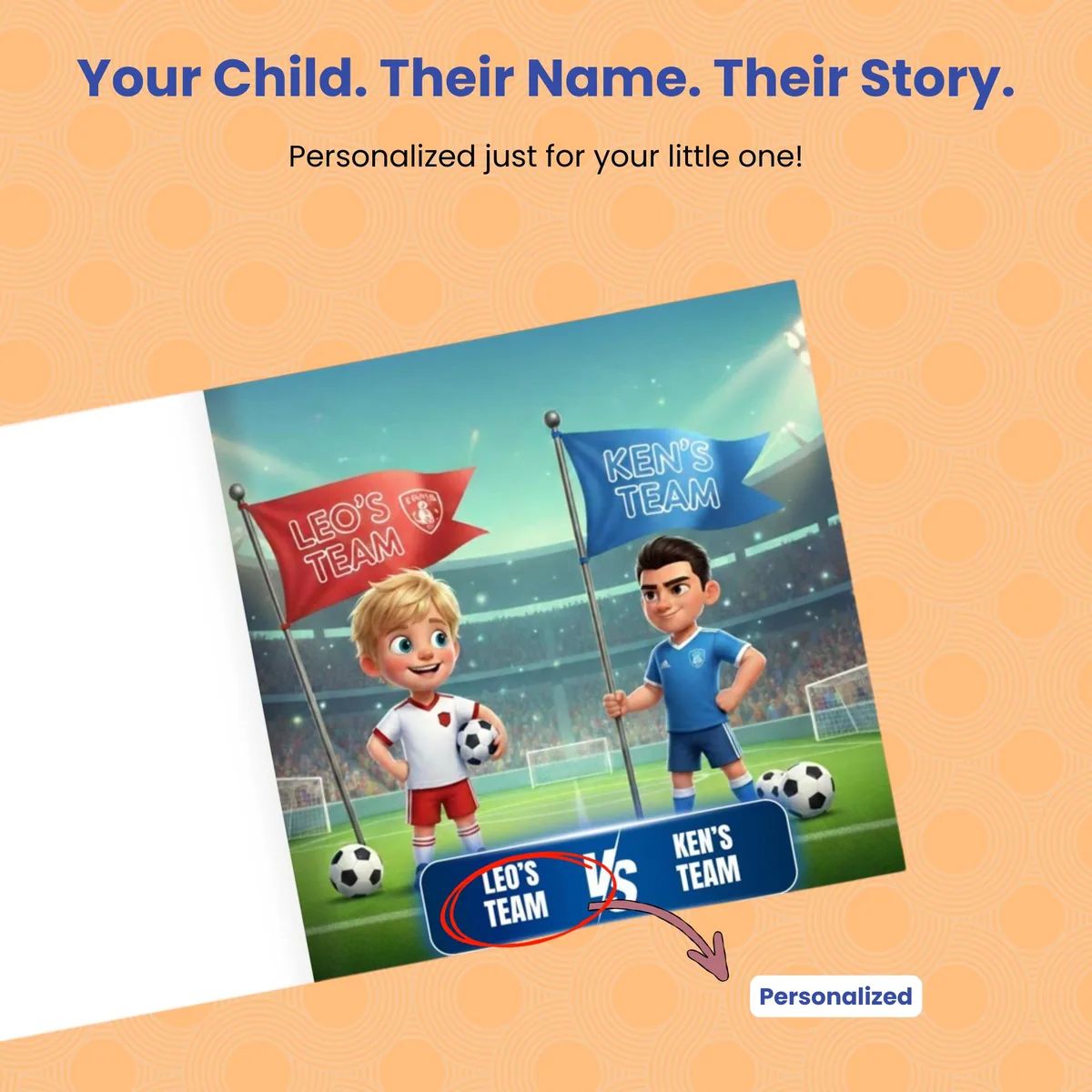 Personalised Kids Football Book — inside the book, picture 6 of 6
