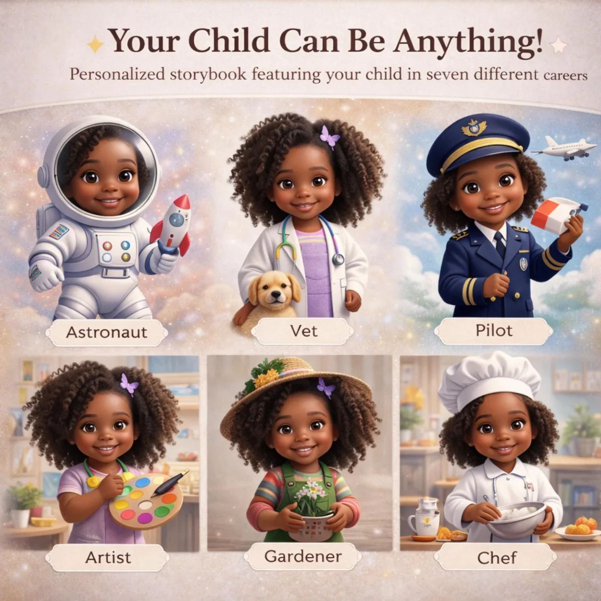 Personalised You Can Be Anything Storybook — inside the book, picture 2 of 7