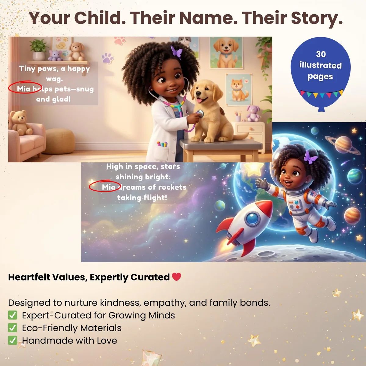 Personalised You Can Be Anything Storybook — inside the book, picture 4 of 7