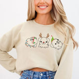 Christmas Pug Sweatshirt - Cozy Bee Studio