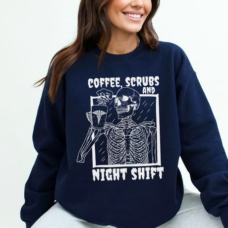 Coffee Scrubs and Night Shift Sweatshirt - Cozy Bee Studio