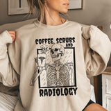 Coffee Scrubs and Radiology Sweatshirt - Cozy Bee Studio