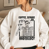 Coffee Scrubs and Radiology Sweatshirt - Cozy Bee Studio