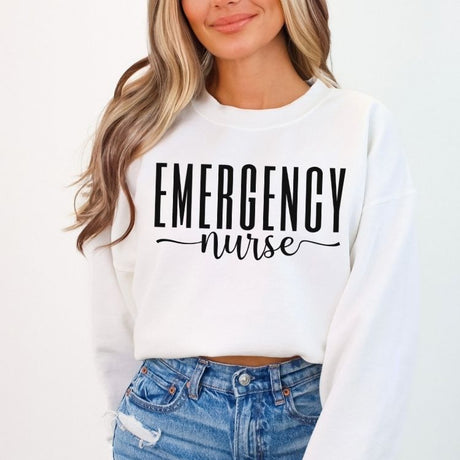 Emergency Nurse Sweatshirt - Cozy Bee Studio