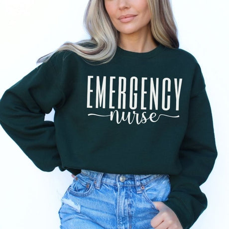 Emergency Nurse Sweatshirt - Cozy Bee Studio