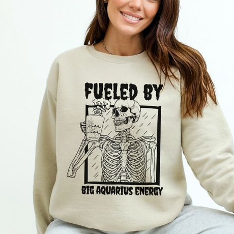 Fueled By Big Aquarius Energy Sweatshirt - Cozy Bee Studio