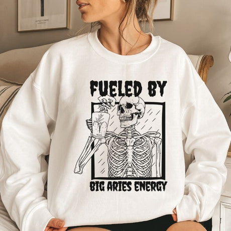 Fueled By Big Aries Energy Sweatshirt - Cozy Bee Studio