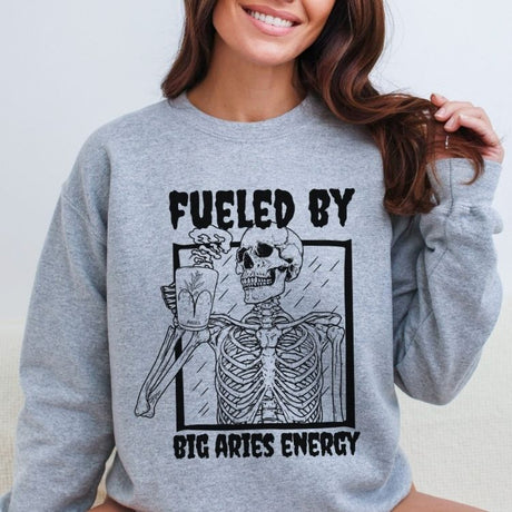 Fueled By Big Aries Energy Sweatshirt - Cozy Bee Studio