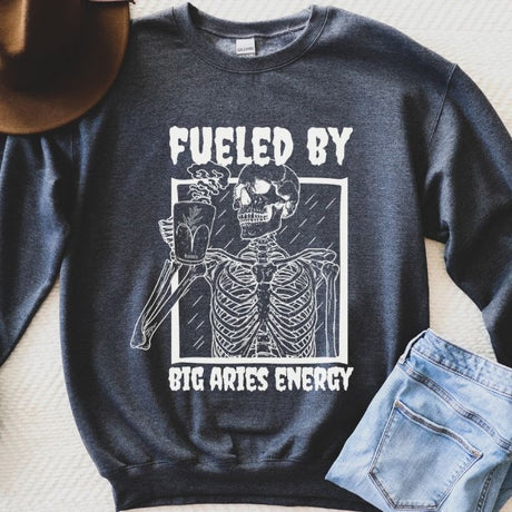 Fueled By Big Aries Energy Sweatshirt - Cozy Bee Studio