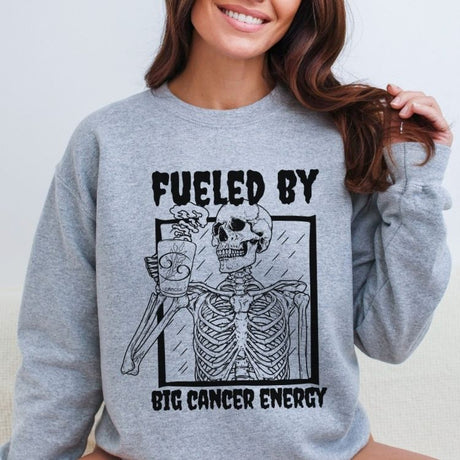 Fueled By Big Cancer Energy Sweatshirt - Cozy Bee Studio