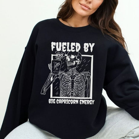 Fueled By Big Capricorn Energy Sweatshirt - Cozy Bee Studio