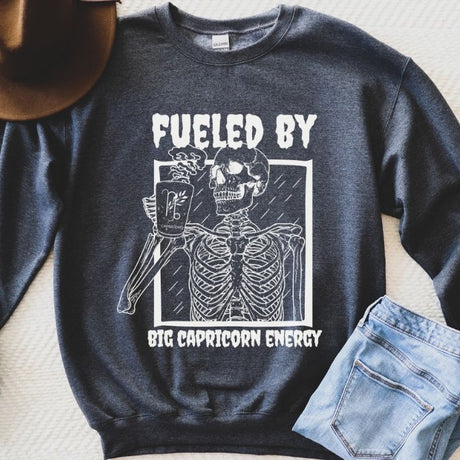 Fueled By Big Capricorn Energy Sweatshirt - Cozy Bee Studio