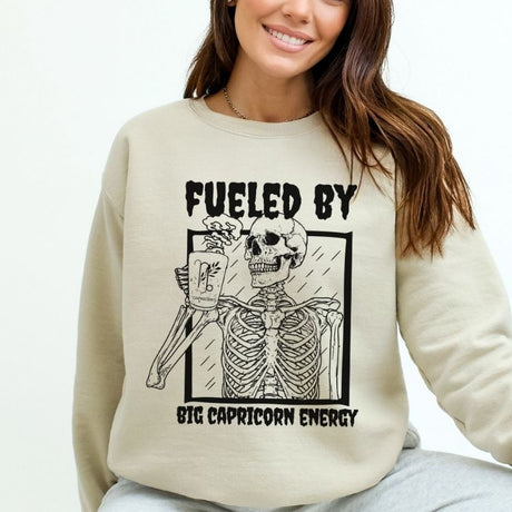 Fueled By Big Capricorn Energy Sweatshirt - Cozy Bee Studio