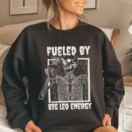 Fueled By Big Leo Energy Sweatshirt - Cozy Bee Studio