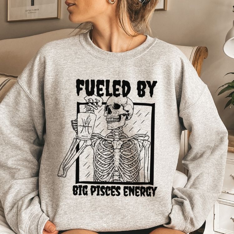 Fueled By Big Pisces Energy Sweatshirt - Cozy Bee Studio