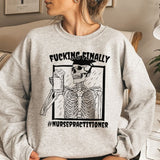 Funny Nurse Practitioner Graduation Sweatshirt - Cozy Bee Studio