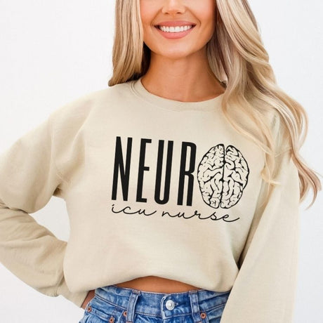 Neuro ICU Nurse Sweatshirt - Cozy Bee Studio