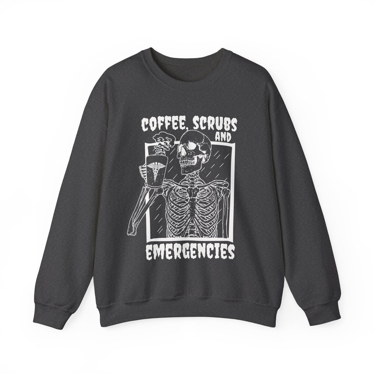 Coffee Scrubs and Emergencies Sweatshirt - Cozy Bee Studio