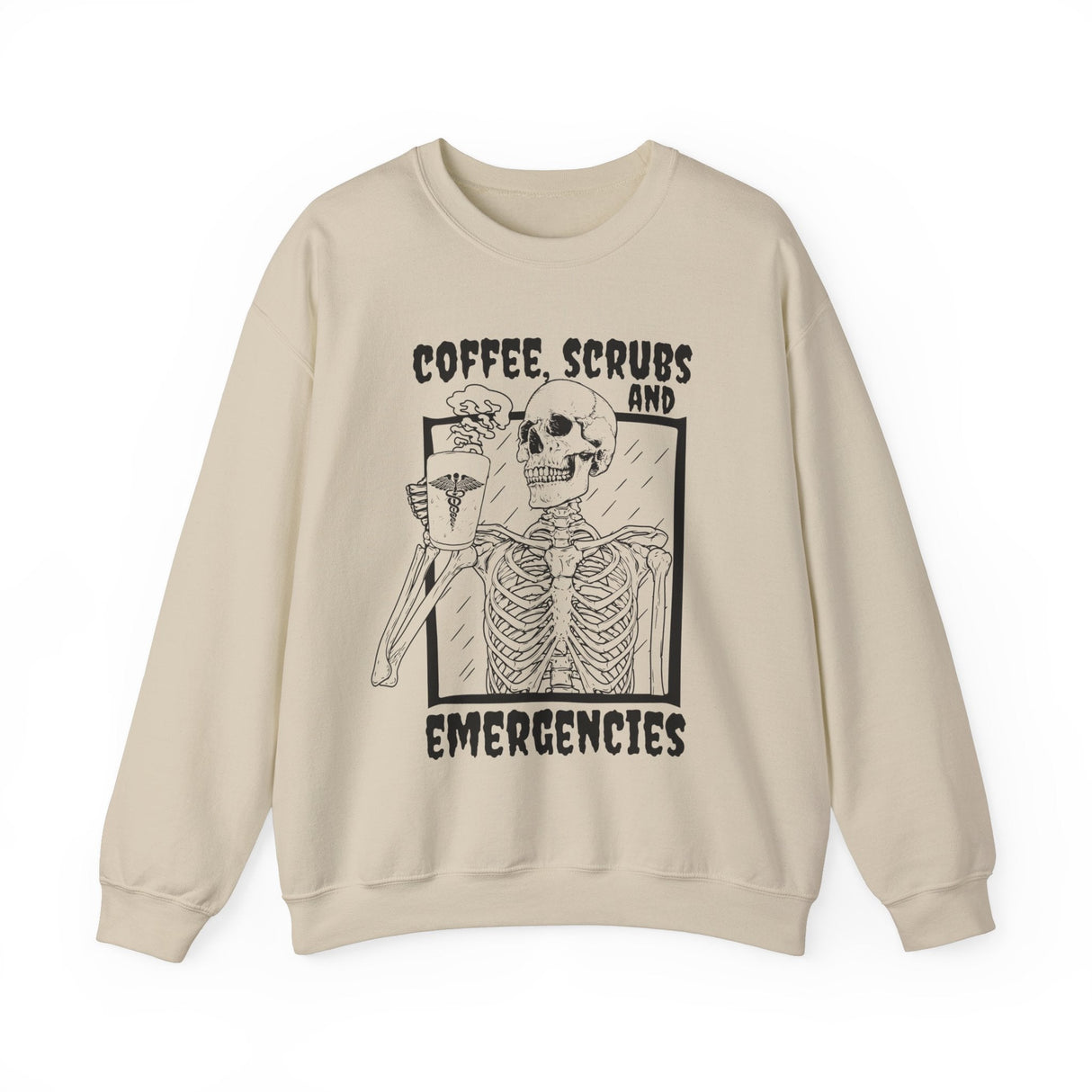 Coffee Scrubs and Emergencies Sweatshirt - Cozy Bee Studio