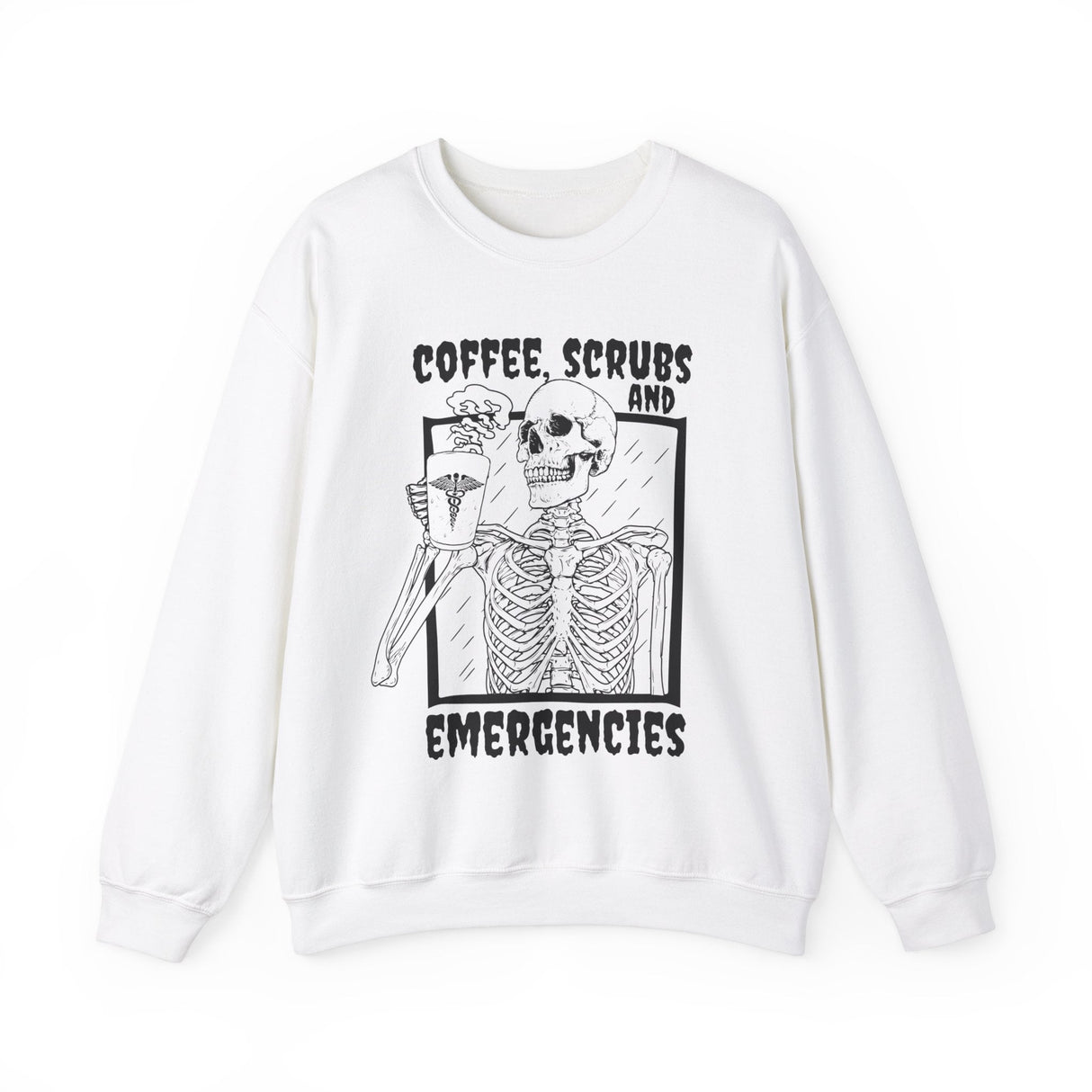 Coffee Scrubs and Emergencies Sweatshirt - Cozy Bee Studio