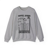 Coffee Scrubs and Emergencies Sweatshirt - Cozy Bee Studio