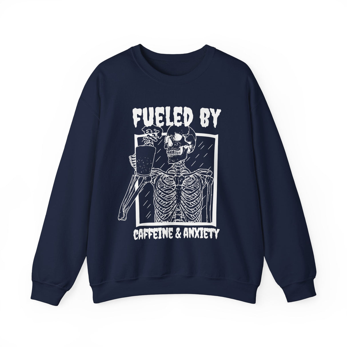 Fueled By Caffeine and Anxiety Sweatshirt - Cozy Bee Studio