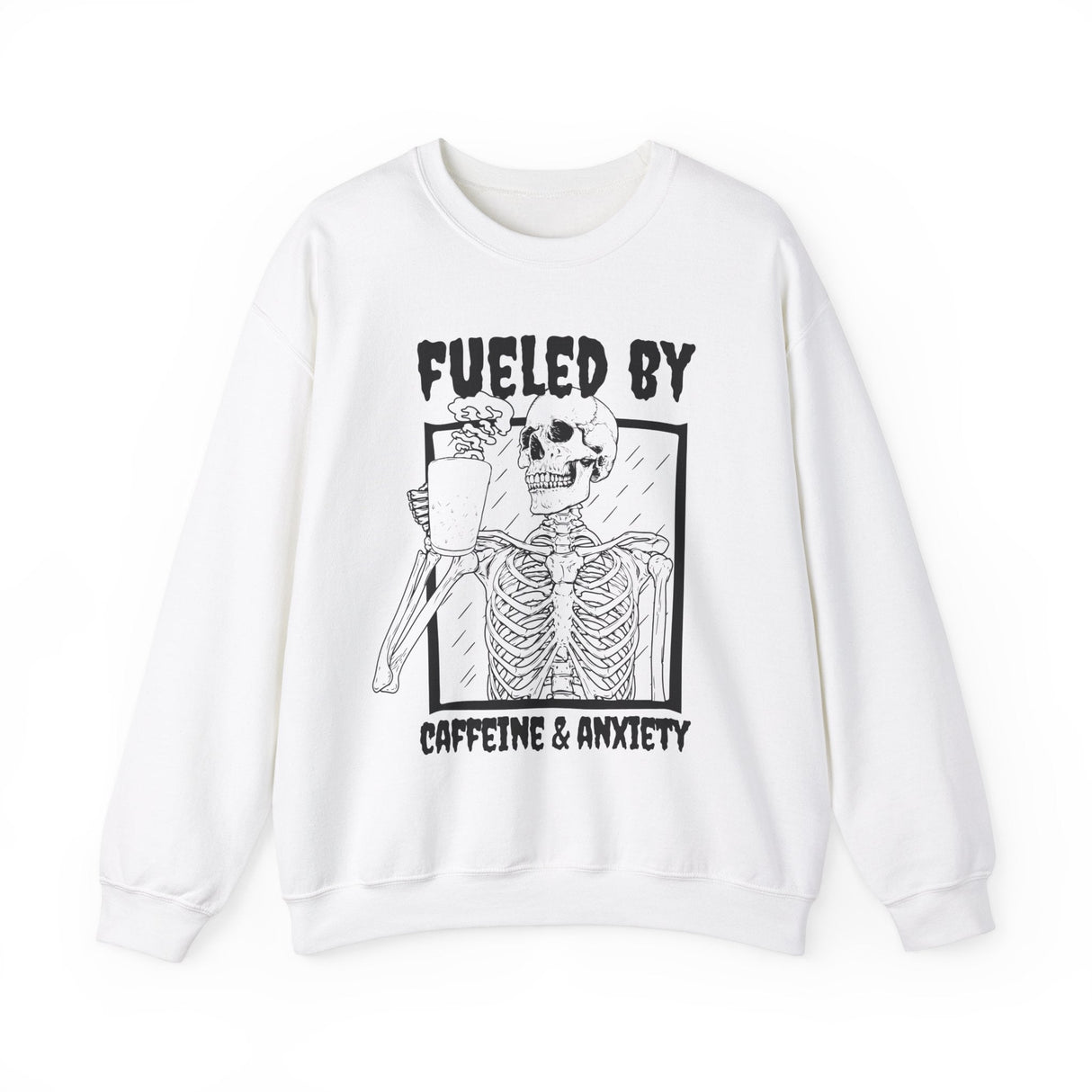 Fueled By Caffeine and Anxiety Sweatshirt - Cozy Bee Studio