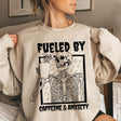 Fueled By Caffeine and Anxiety Sweatshirt - Cozy Bee Studio