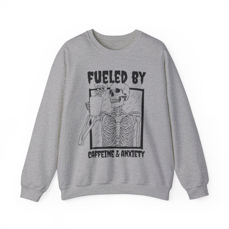 Fueled By Caffeine and Anxiety Sweatshirt - Cozy Bee Studio