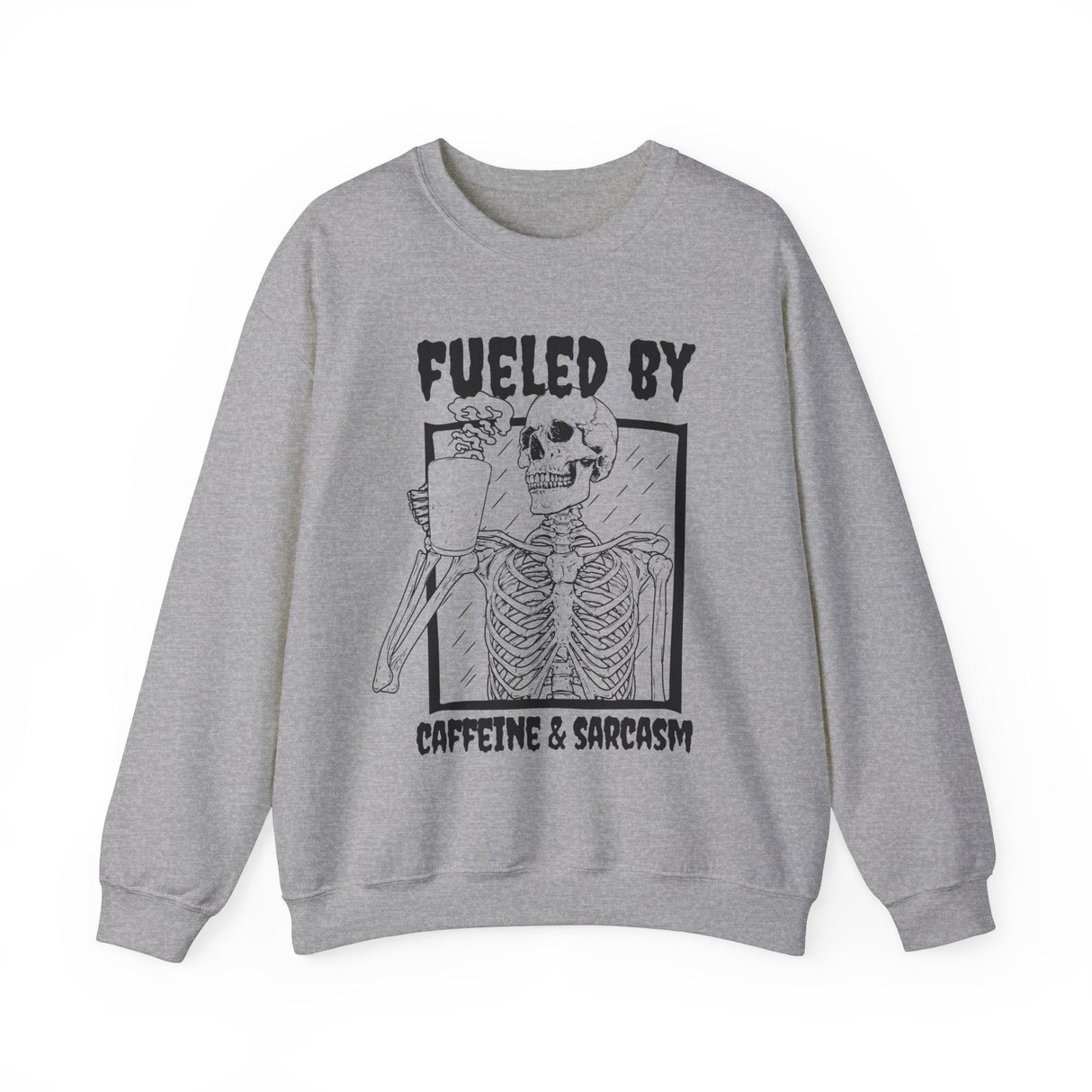 Fueled By Caffeine and Sarcasm Sweatshirt - Cozy Bee Studio