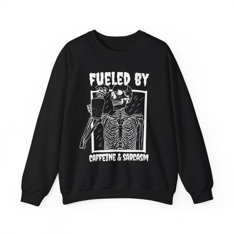 Fueled By Caffeine and Sarcasm Sweatshirt - Cozy Bee Studio