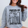 Fueled By Coffee and True Crime Sweatshirt - Cozy Bee Studio